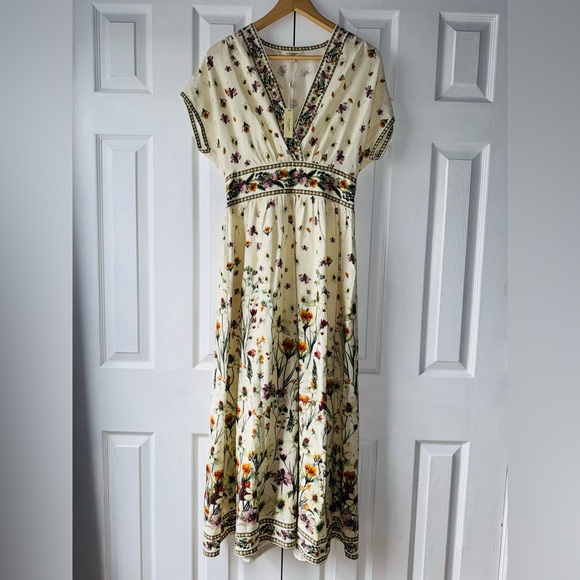 Max Studio London Floral Rayon/Linen Maxi Dress - Picture 1 of 7